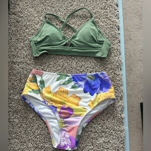 High waisted bikini set